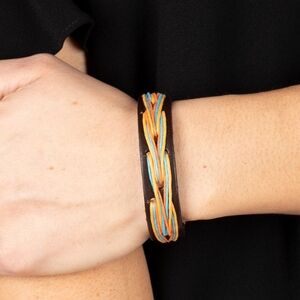 Paparazzi Unisex Multicolor Braided Leather Bracelet